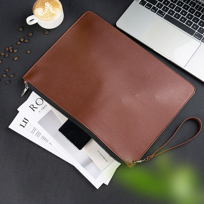 Custom Logo vintage leather tie document bag | Premium Corporate Gifts and Custom Gifts