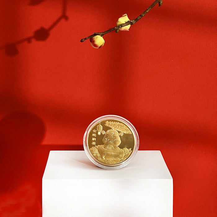 Custom Logo Year of the Snake Good Luck Small Gold Charm