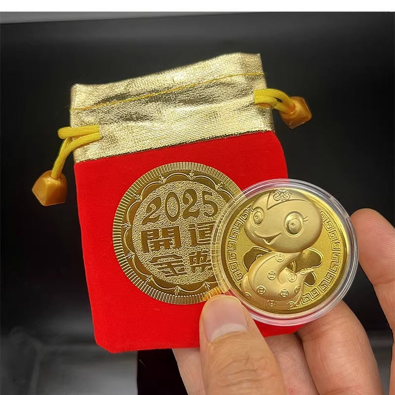 Custom Logo Year of the Snake Good Luck Small Gold Charm | Premium Corporate Gifts and Custom Gifts