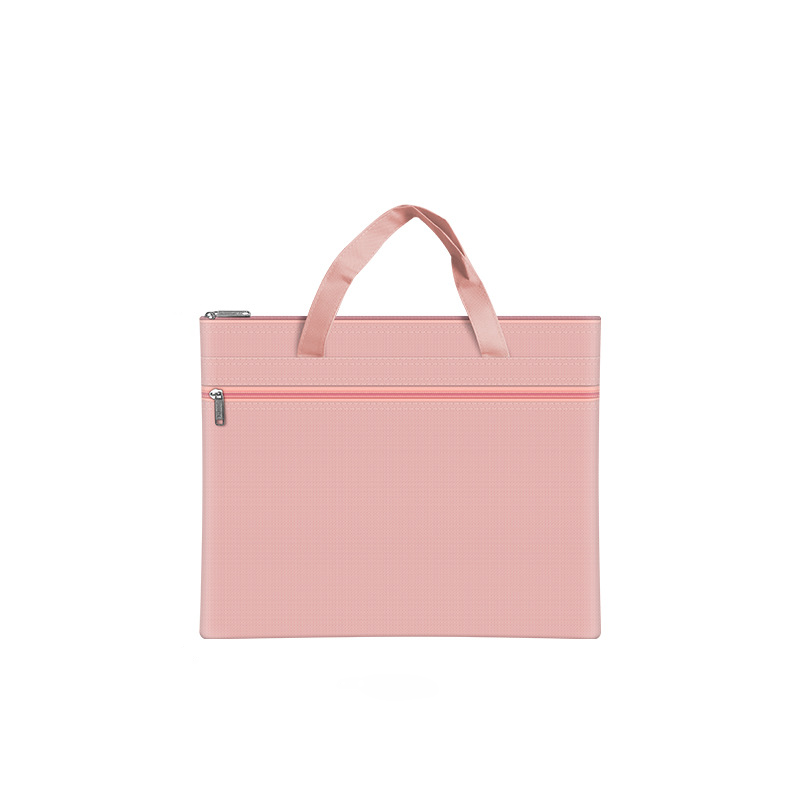 Custom Logo Candy-colored double-layer zippered document bag | Premium Corporate Gifts and Custom Gifts
