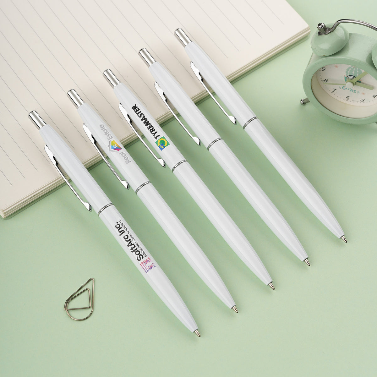 Custom Logo Metal Slim Barrel Click Advertising Pen | Premium Corporate Gifts and Custom Gifts