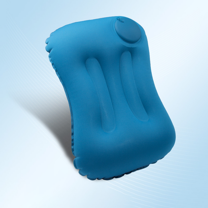 Custom Logo Press-Type Square Inflatable Neck Pillow (Milk Shredded)