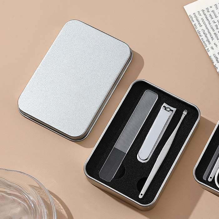 Custom Logo Nail Clipper Tin Box Set