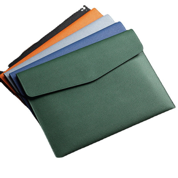 Custom Logo Thickened Leather Pebbled Pattern Folder File Bag