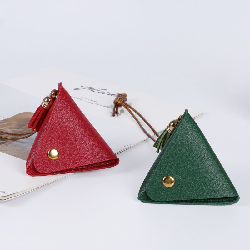 Custom Logo Triangle Coin Leather Storage Bag | Premium Corporate Gifts and Custom Gifts