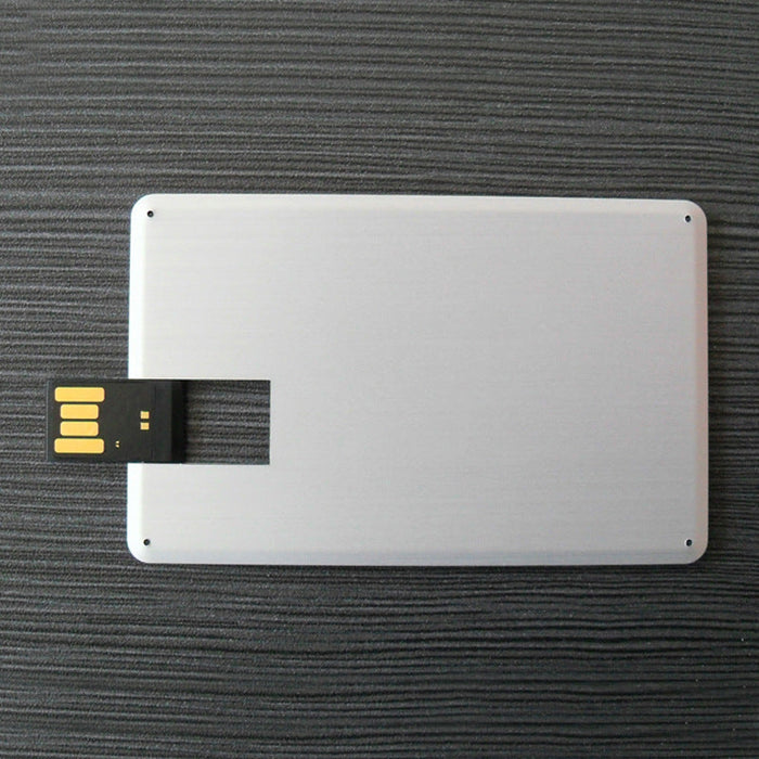 Custom Logo Thin and Light Metal Business Card Flash Drive