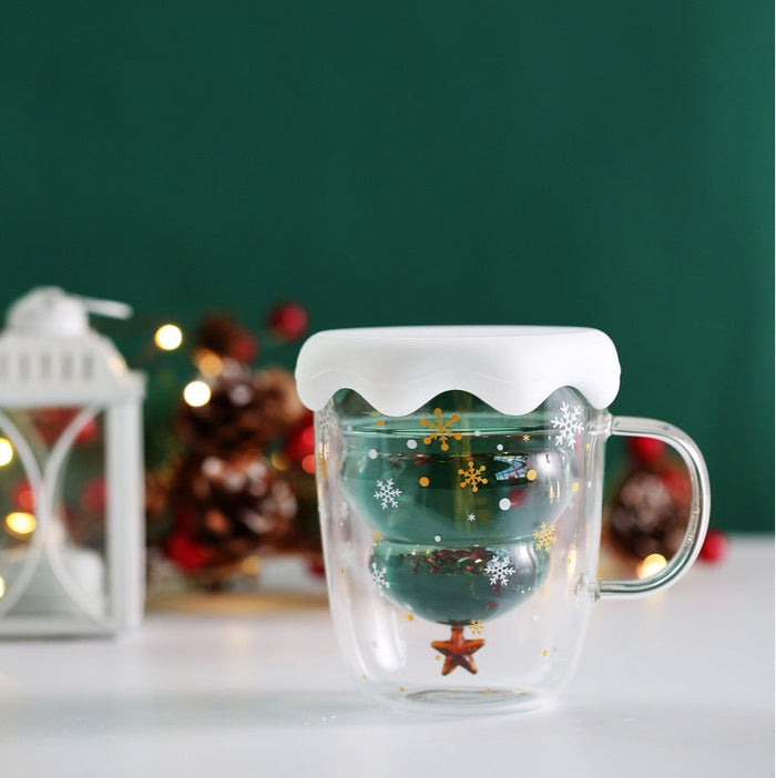 Custom Logo Christmas Tree Double Cup