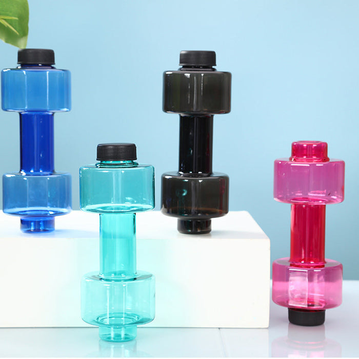 Custom Logo Creative Dumbbell-Shaped Water Bottle