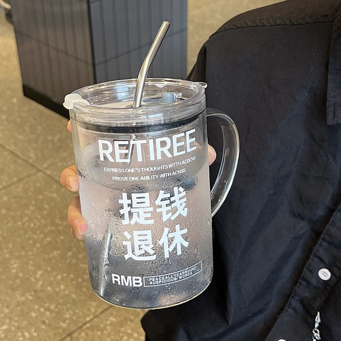 Custom Logo Large Capacity Handle Glass