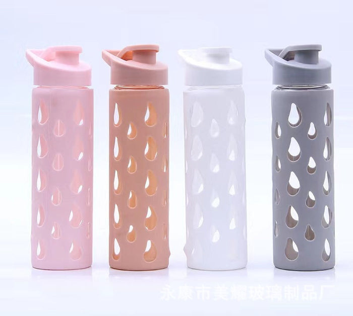 Custom Logo Fashionable Water Drop Glass Bottles