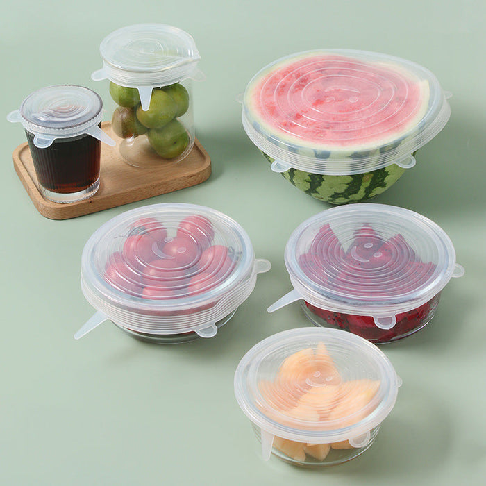 Custom Logo Silicone Fresh-Keeping Lid 6-Piece Set