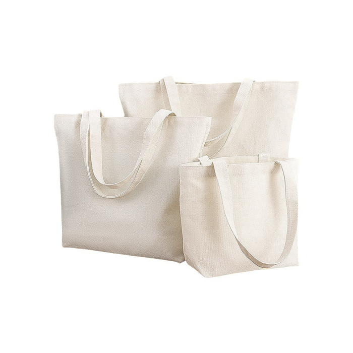 Custom Logo Eco-Friendly Canvas Shopping Bag Tote Bag (With Bottom and No Sides)