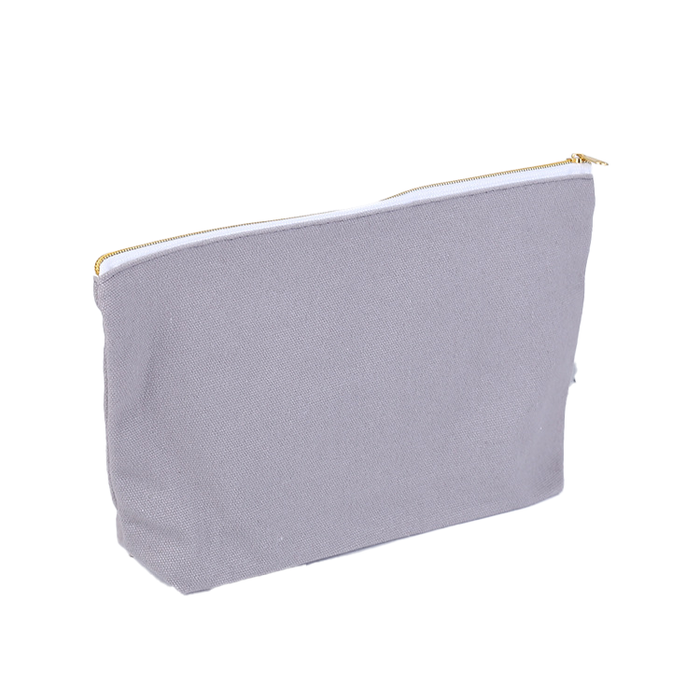 Custom Logo Canvas Plain Cosmetic Bag
