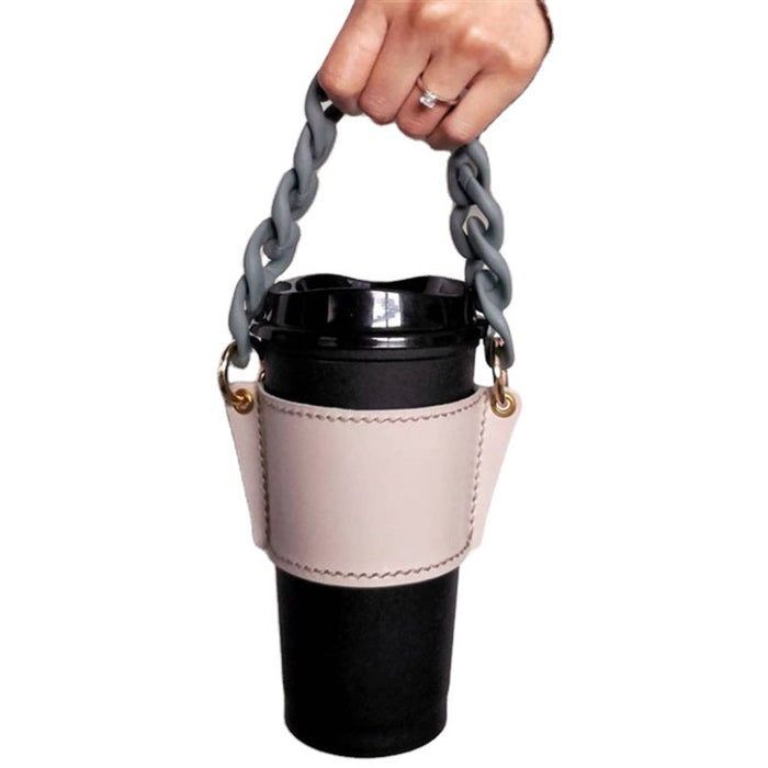 Custom Logo Leather Tote Drink Bag
