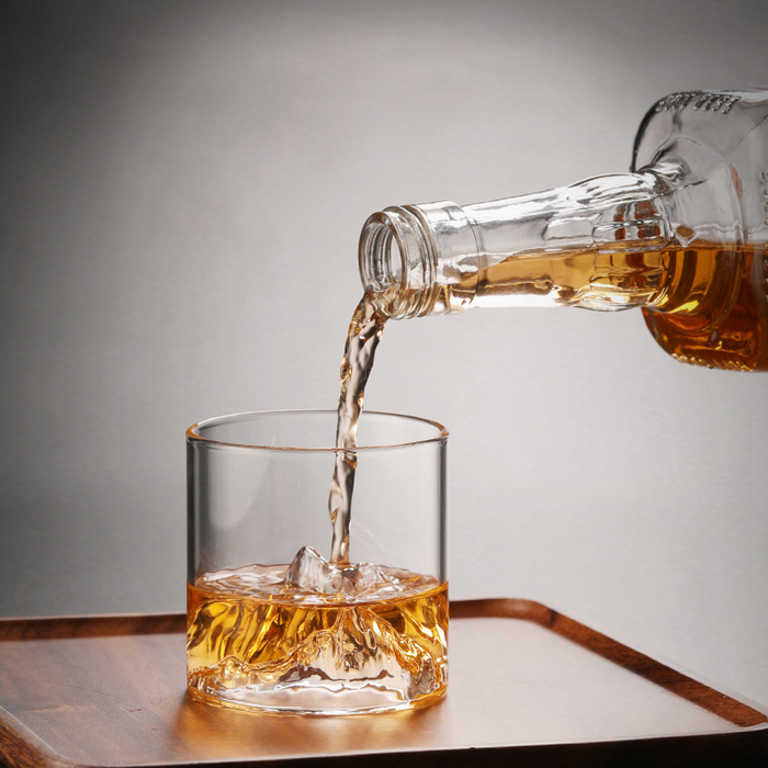 Custom Logo Textured Guanshan Glass Cup