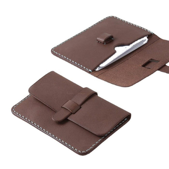 Custom Logo PU Leather Business Card Storage Card Bag
