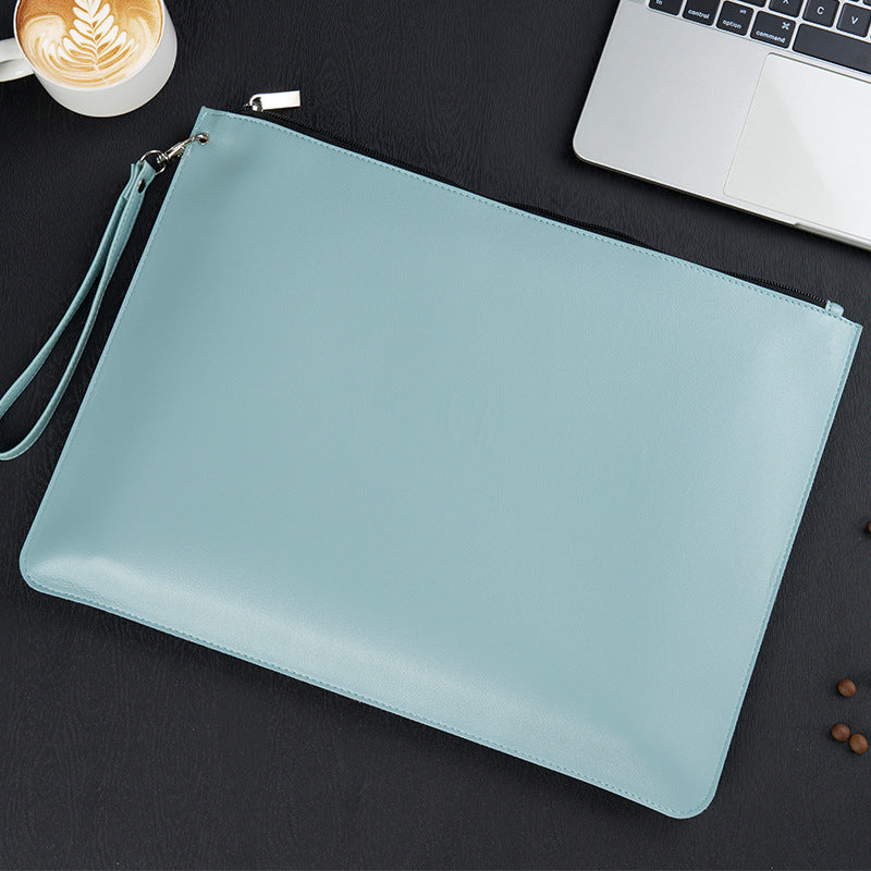 Custom Logo Leather Zip Document Bag | Premium Corporate Gifts and Custom Gifts