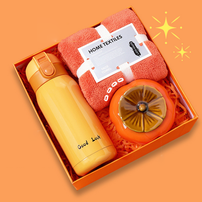 Custom Logo Holiday Thermos Mug Gift Box Set