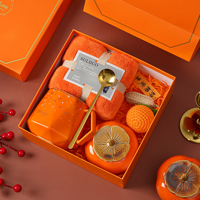 Custom Logo New Year's Festival Persimmon Ruyi Gift Box