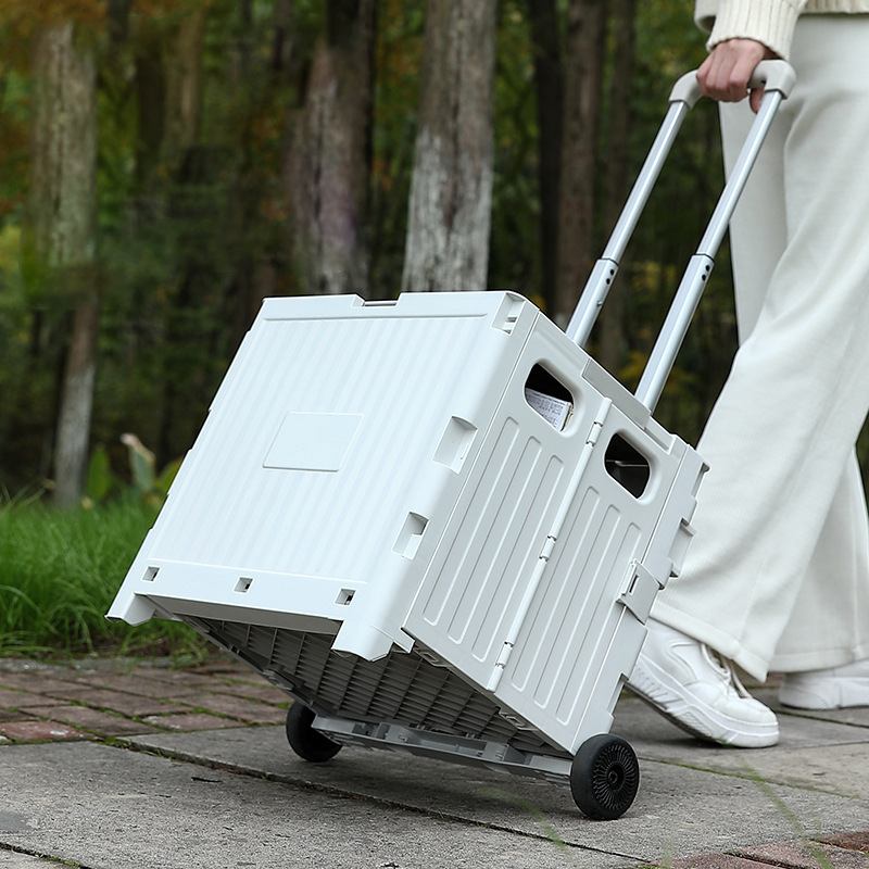 Custom Logo Two-wheel portable folding trolley storage box | Premium Corporate Gifts and Custom Gifts