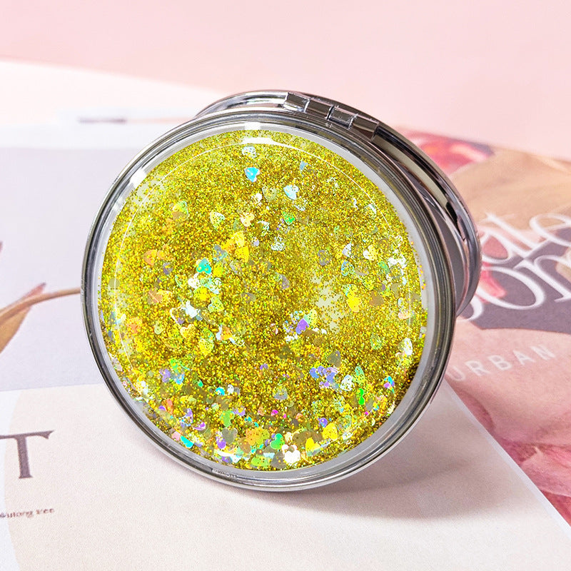 Custom Logo Sequin Quicksand Mirror | Premium Corporate Gifts and Custom Gifts