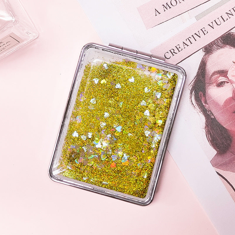 Custom Logo Sequin Quicksand Mirror | Premium Corporate Gifts and Custom Gifts