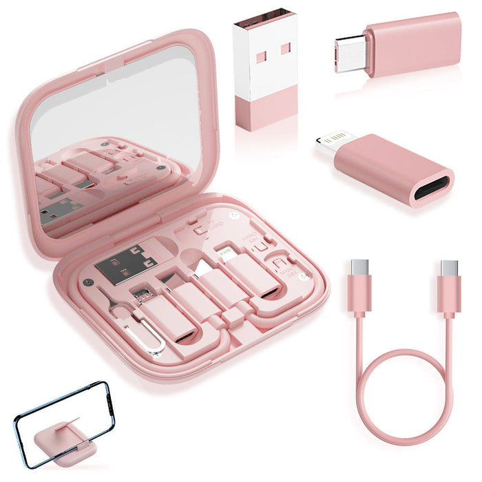 Custom Logo Small Square Multi-Functional Data Cable Storage Box