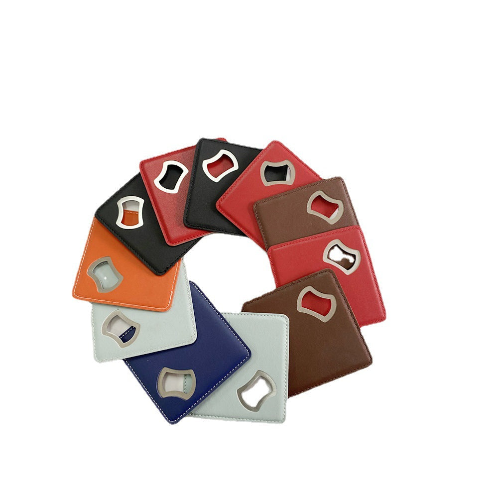 Custom Logo Leather Bottle Opener Coaster | Premium Corporate Gifts and Custom Gifts