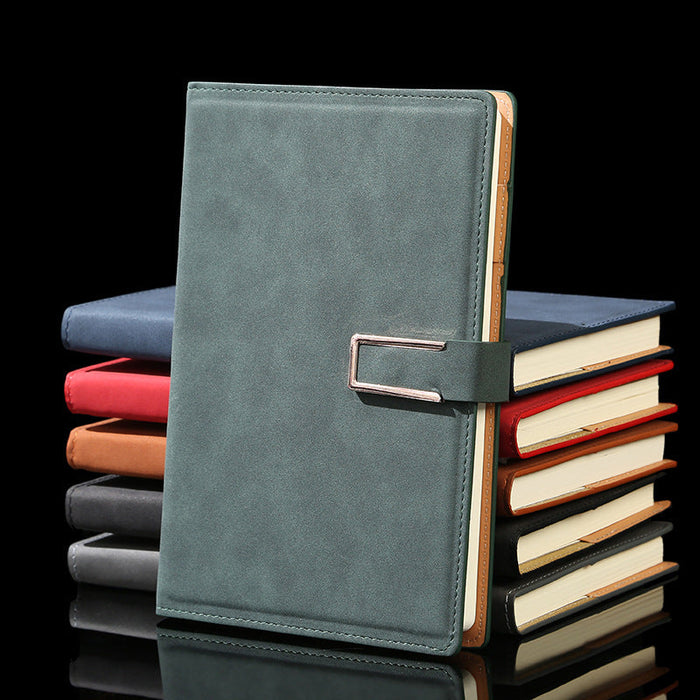 Custom Logo Faux Leather U-Buckle Notebook