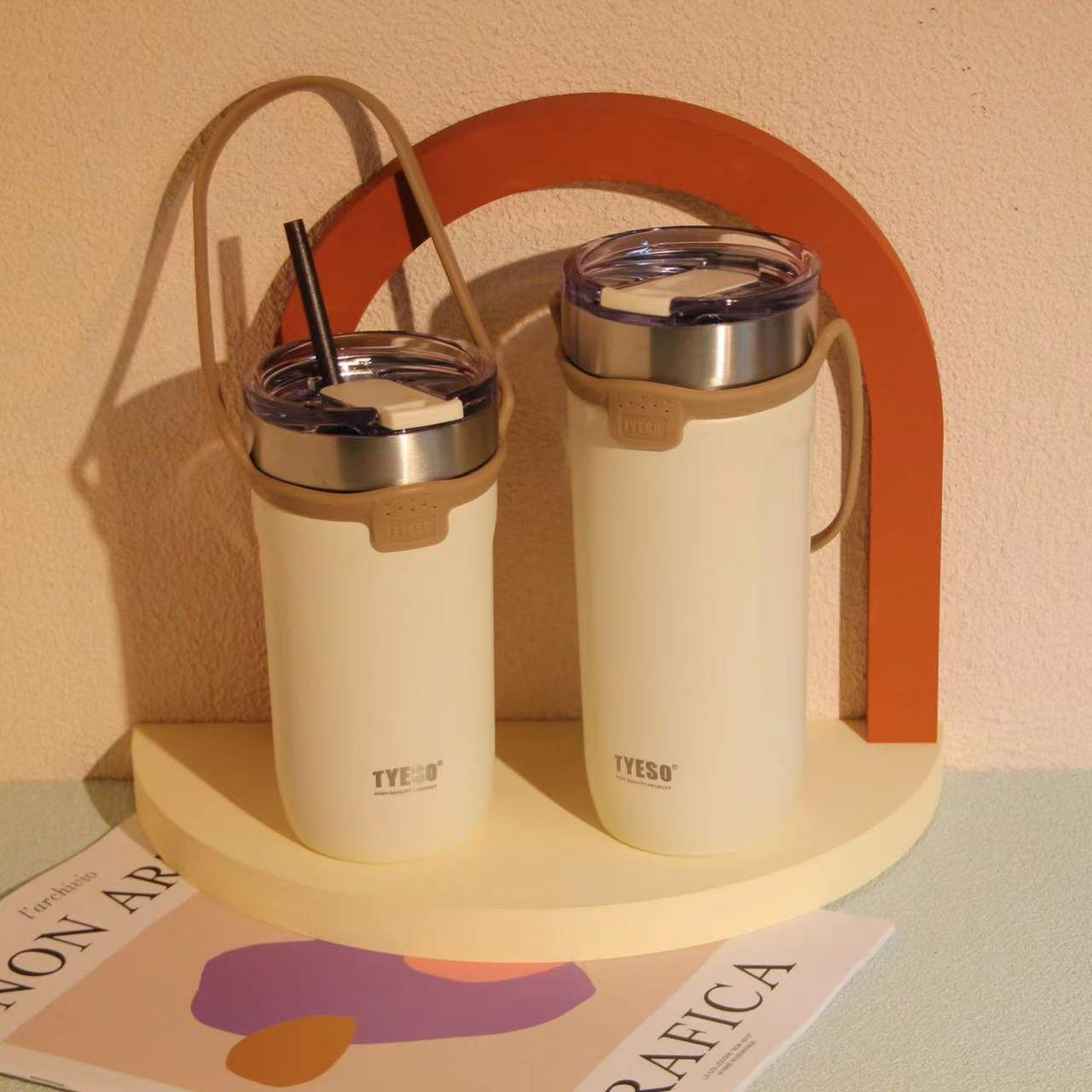 Custom Logo Textured handheld stainless steel coffee cup | Premium Corporate Gifts and Custom Gifts