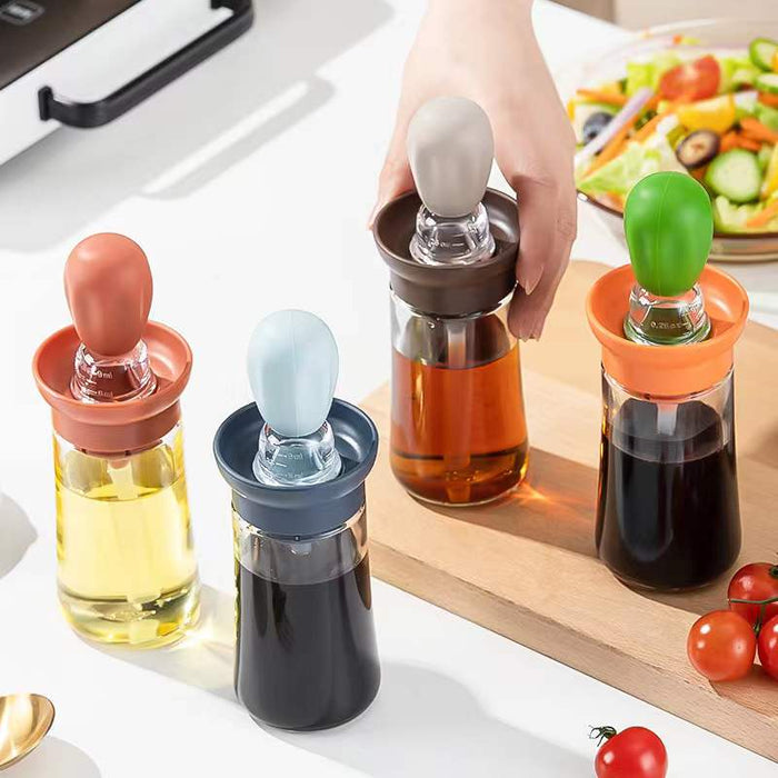 Custom Logo Press-Type Oil-Brushed Glass Bottle