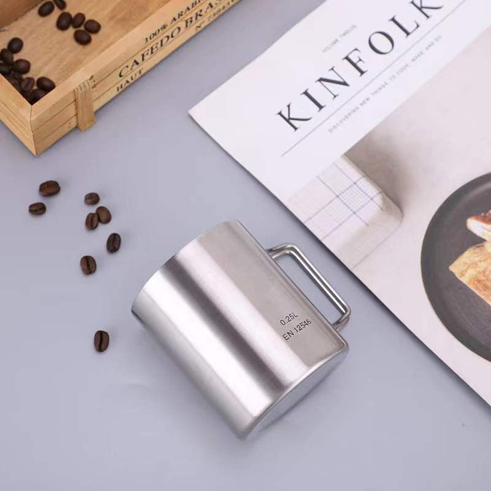 Custom Logo Textured Stainless Steel Camping Coffee Cup