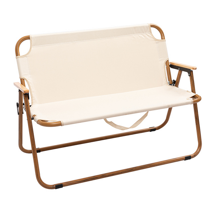 Custom Logo Outdoor Camping Travel Aluminium Alloy Double Folding Chair