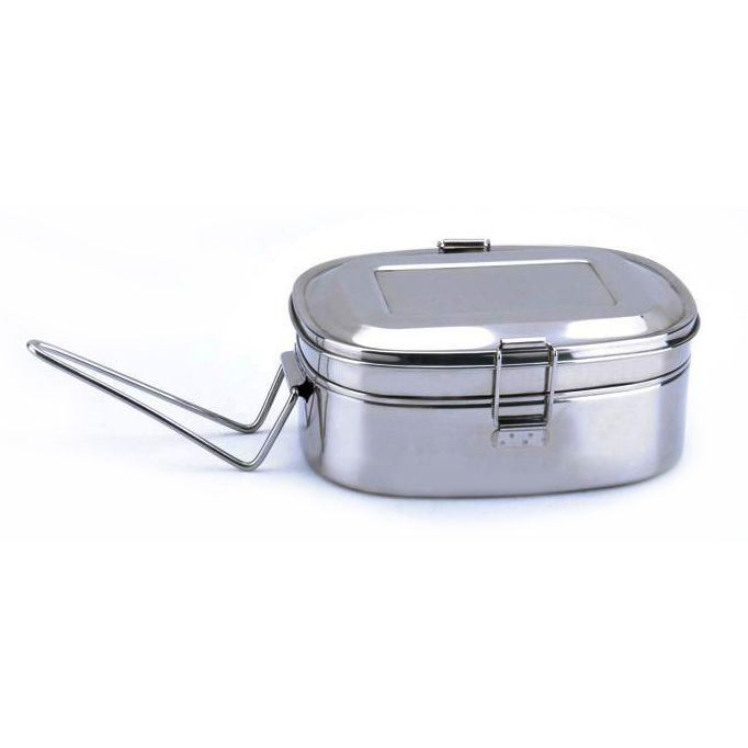 Custom Logo Double-Layer Stainless Steel Bento Box