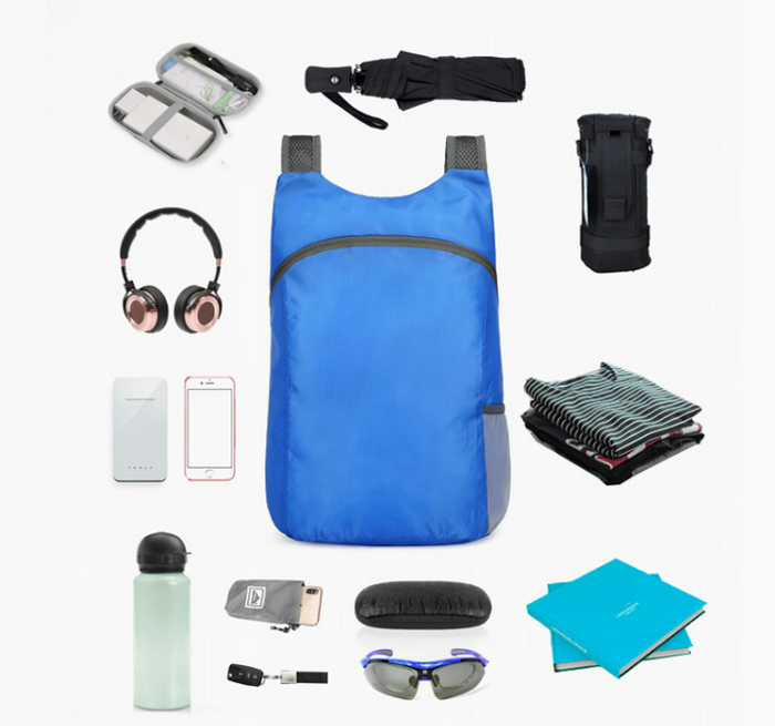 Custom Logo Portable Outdoor Travel Folding Storage Backpack