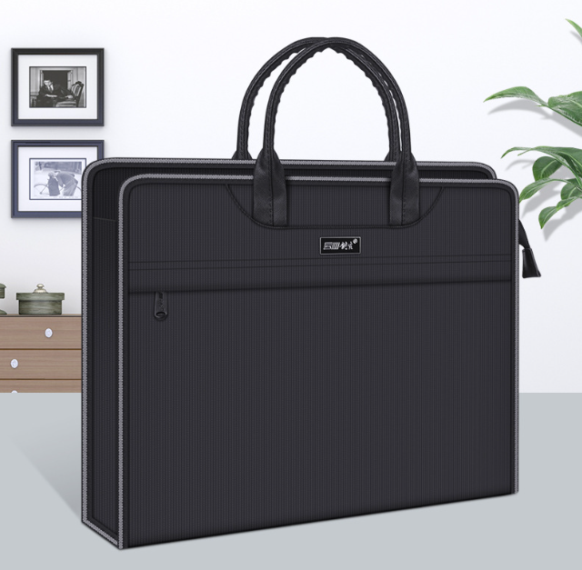 Custom Logo Textured Office Portable Office Bag Briefcase
