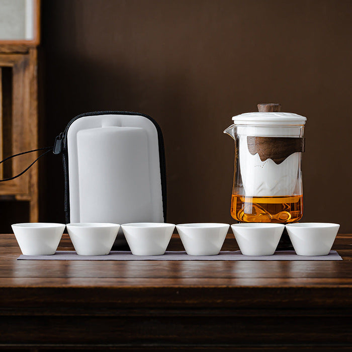 Custom Logo Golden Jade Full Hall Travel Tea Set