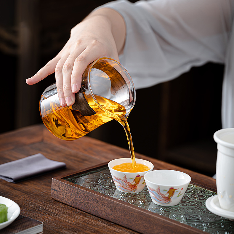 Custom Logo Golden Jade Full Hall Travel Tea Set | Premium Corporate Gifts and Custom Gifts