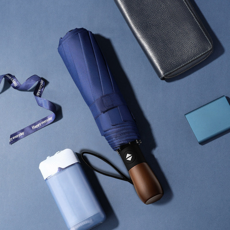 Custom Logo High-end log handle automatic umbrella | Premium Corporate Gifts and Custom Gifts