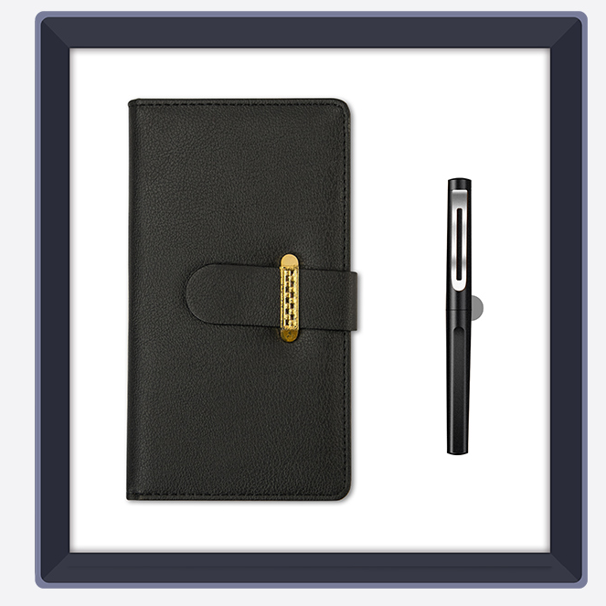 Custom Logo A6 Business Notebook Gift Box (Two-Piece Set)