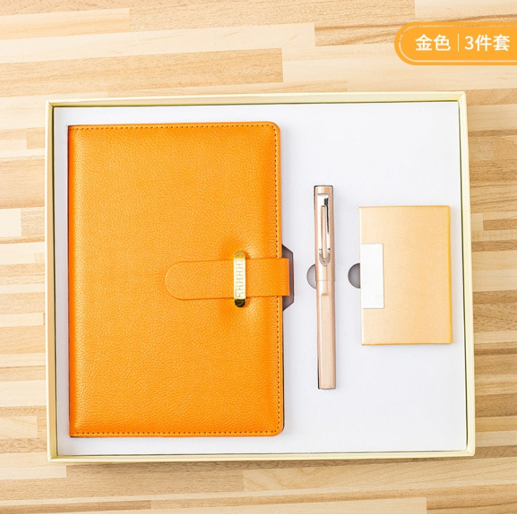 Custom Logo Business Notebook & Business Card Holder 3-Piece Set Gift Box | Premium Corporate Gifts and Custom Gifts