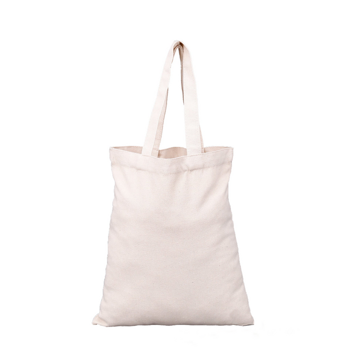 Custom Logo Canvas Shopping Bag Tote Bag in a Variety of Sizes (No Side and No Bottom)
