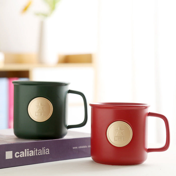 Custom Logo Copper Sheet Colour Glazed Mug