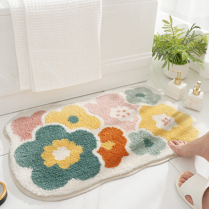 Custom Logo Non-Slip Household Flocked Floor Mat