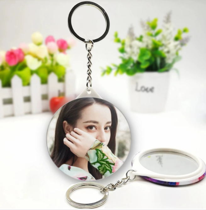 Custom Logo Small Mirror Keychain