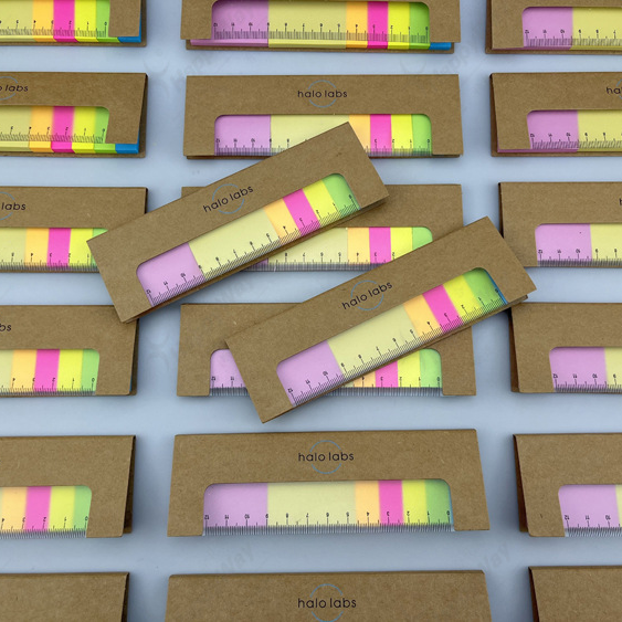 Custom Logo Dual-Purpose Post-it Note Advertising Ruler