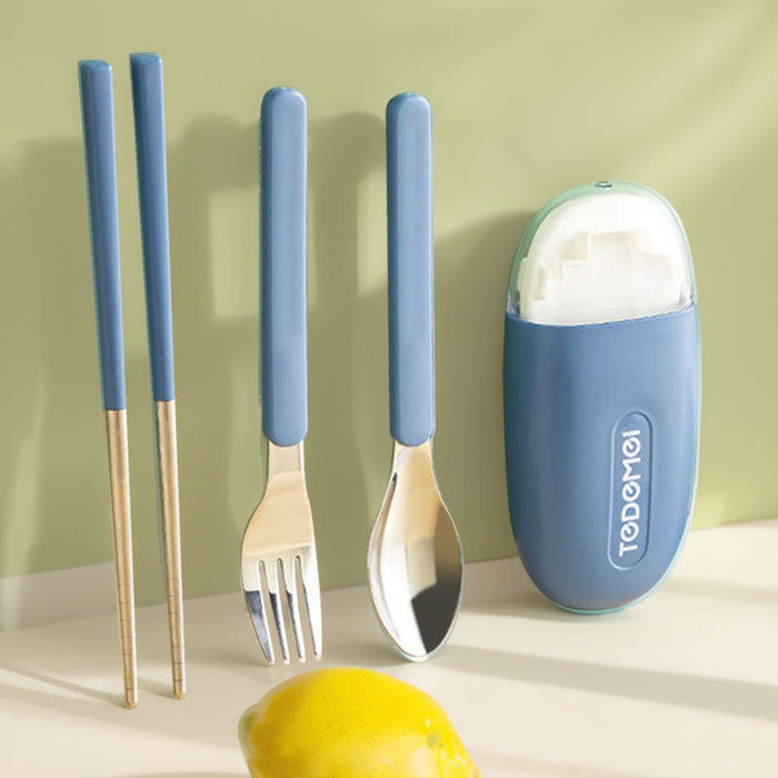 Custom Logo Compact Stainless Steel Cutlery Set