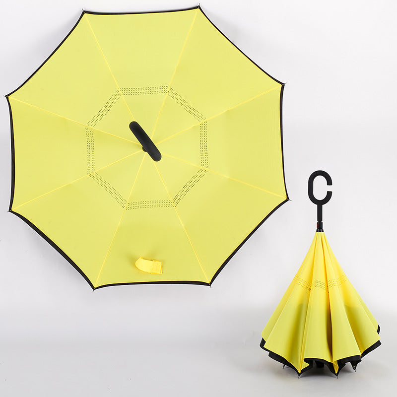 Custom Logo Rainbow Non-Dripping Reverse Umbrella | Premium Corporate Gifts and Custom Gifts