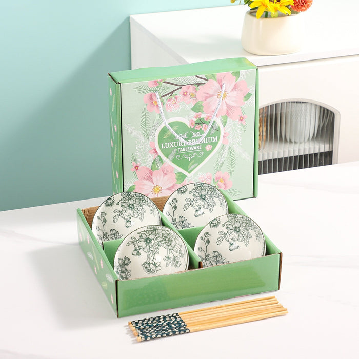 Custom Logo Japanese Snowflake Bowl Set