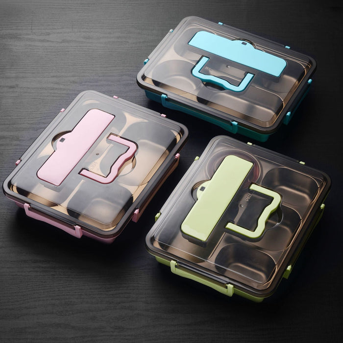 Custom Logo Stainless Steel Multi-Compartment Bento Box